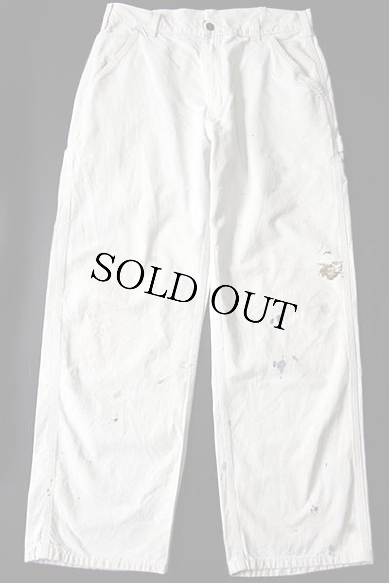 画像2: 00s メキシコ製 carharttカーハート コットン ペインターパンツ ペンキ飛び 生成り w34 L30 (2)