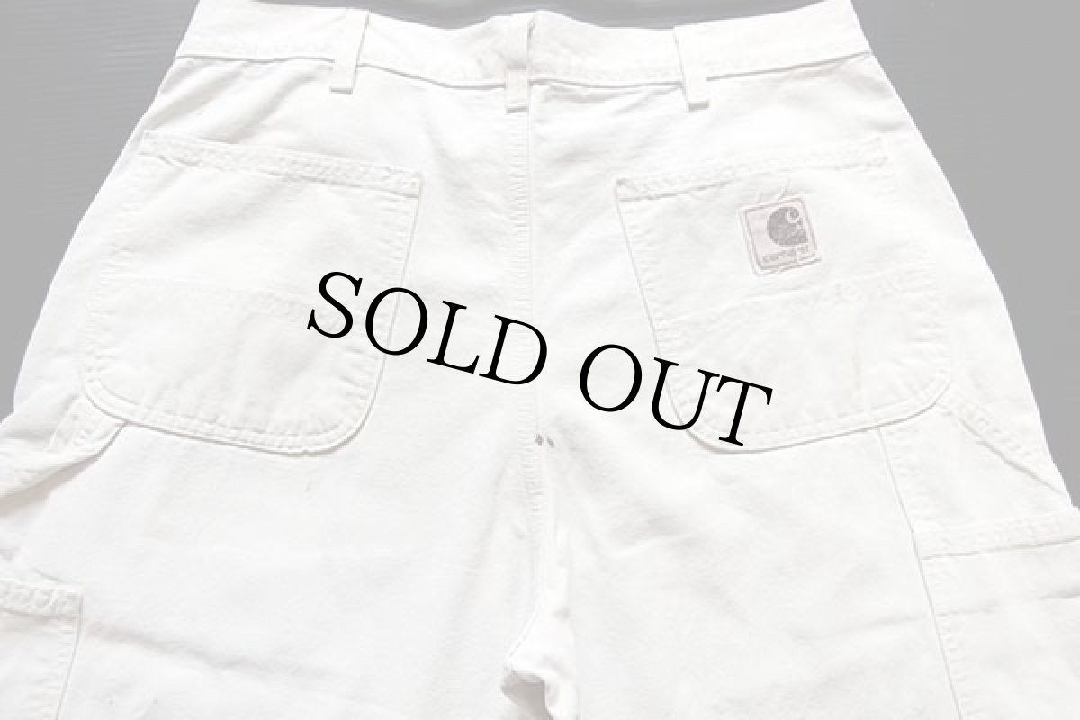 画像5: 00s メキシコ製 carharttカーハート コットン ペインターパンツ ペンキ飛び 生成り w34 L30 (5)