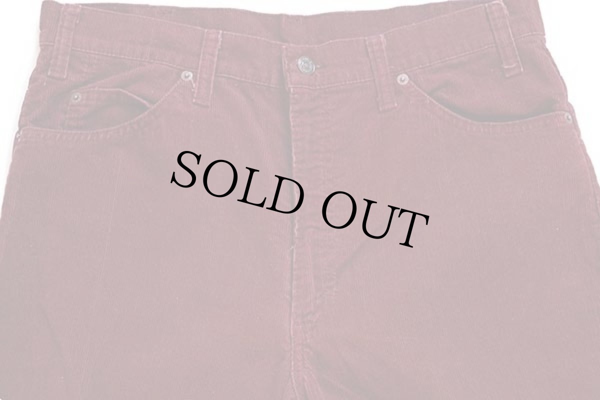 画像4: 80s USA製 Levi'sリーバイス 517 コーデュロイパンツ バーガンディ w36 L30★ブーツカット (4)