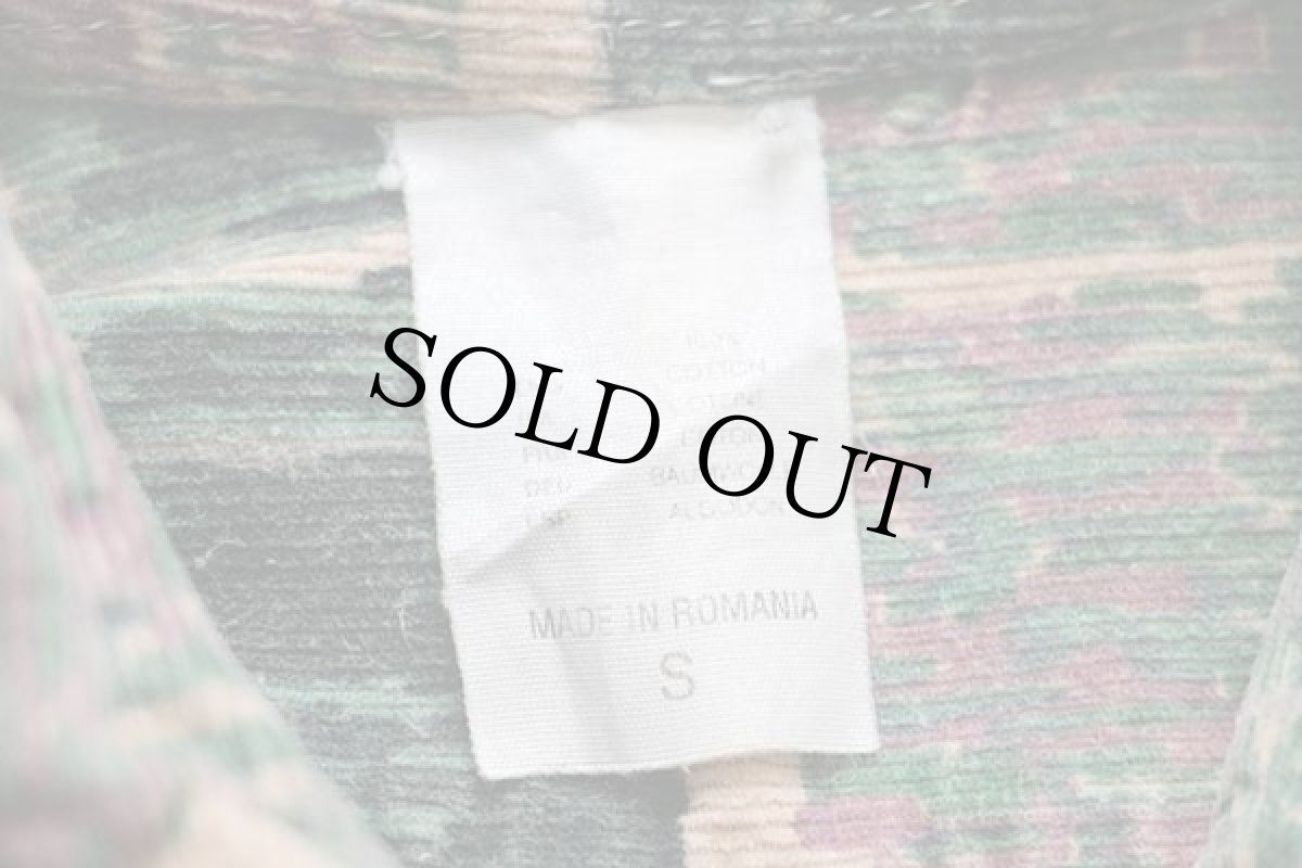 画像4: ルーマニア製 総柄 コットン プリントコーデュロイシャツ (4)