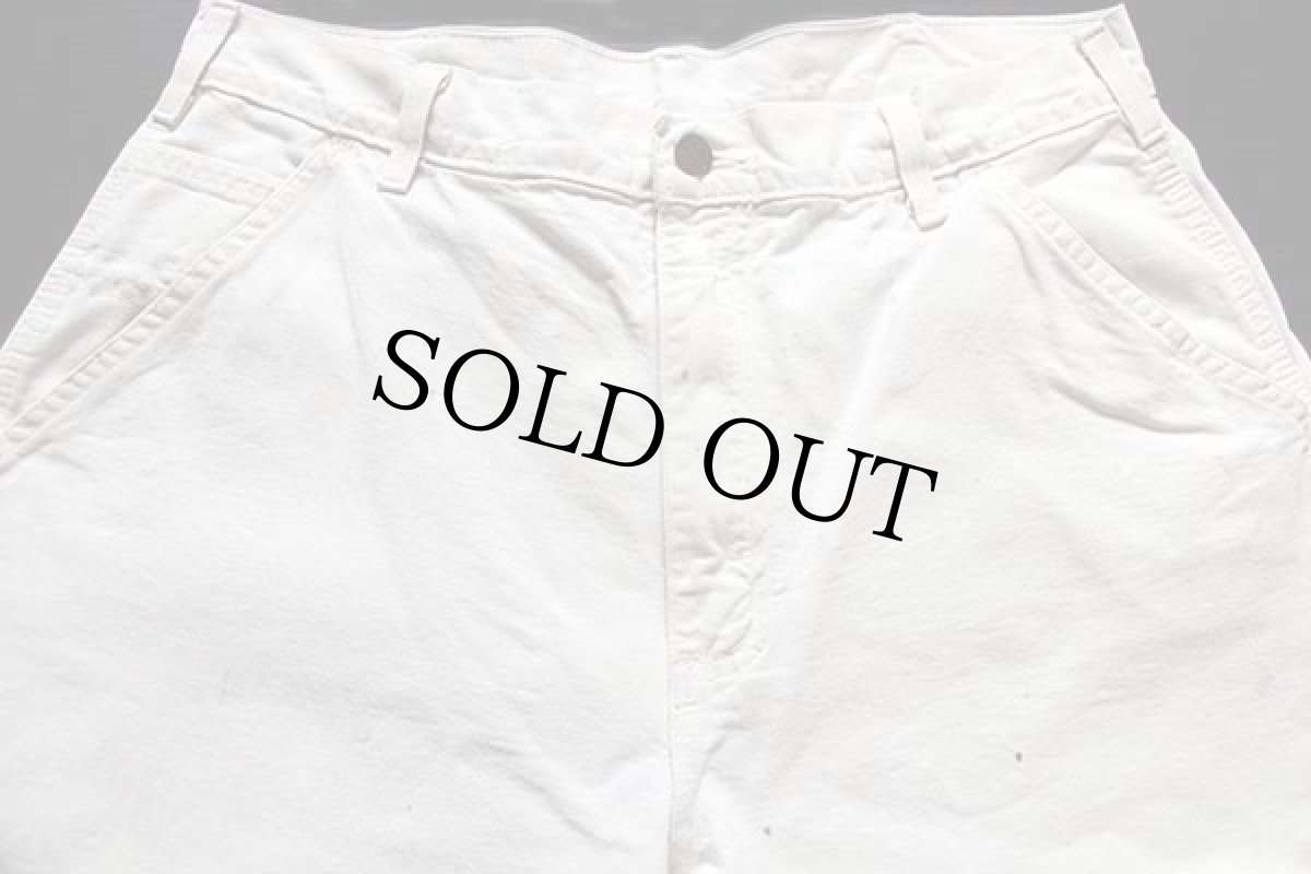 画像4: 00s メキシコ製 carharttカーハート コットン ペインターパンツ ペンキ飛び 生成り w34 L30 (4)