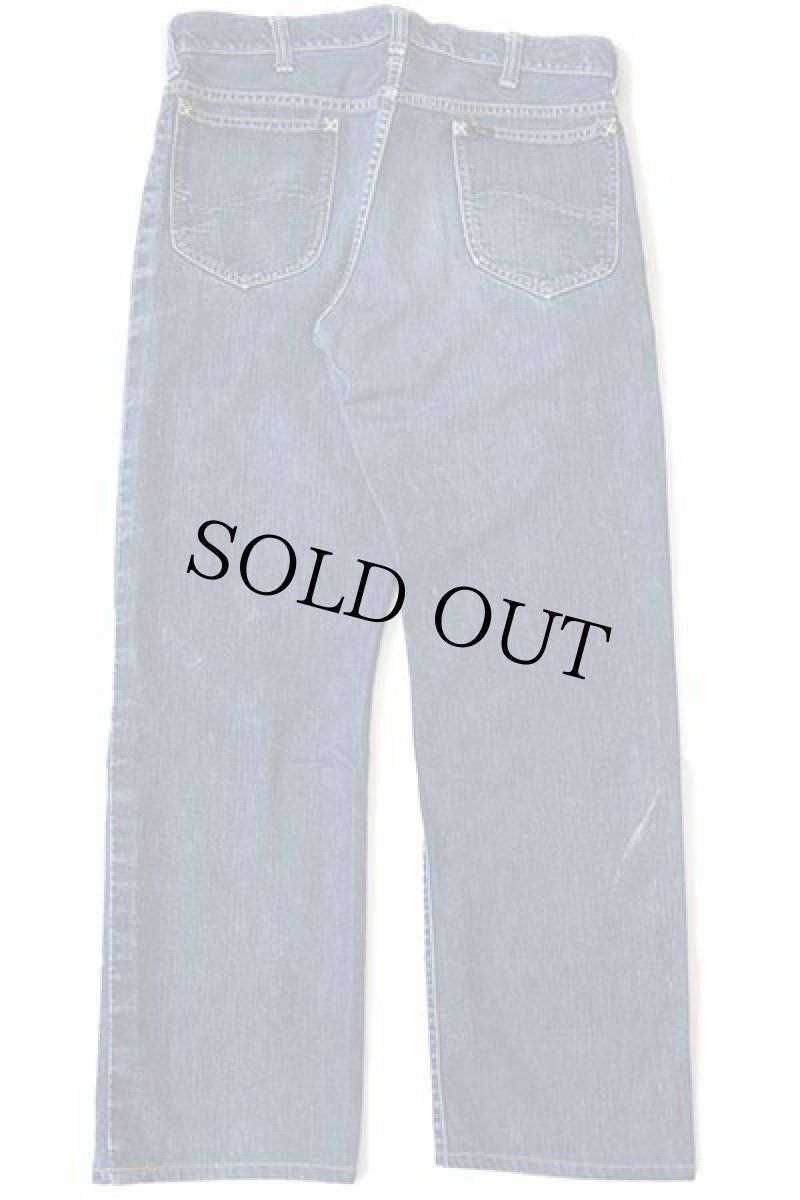 画像3: 60s USA製 Leeリー 101Z サイド黒タグ 耳付き デニムパンツ w33 (3)