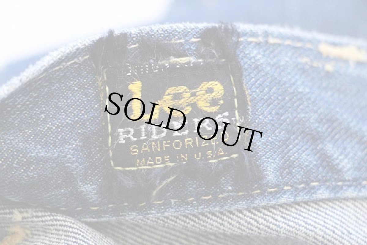 画像6: 60s USA製 Leeリー 101Z サイド黒タグ 耳付き デニムパンツ w33 (6)