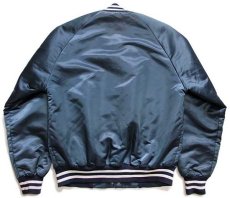 画像2: 90s USA製 Chalk Line MLB New York Yankees ニューヨーク ヤンキース キルティングライナー ナイロンスタジャン 紺 S (2)