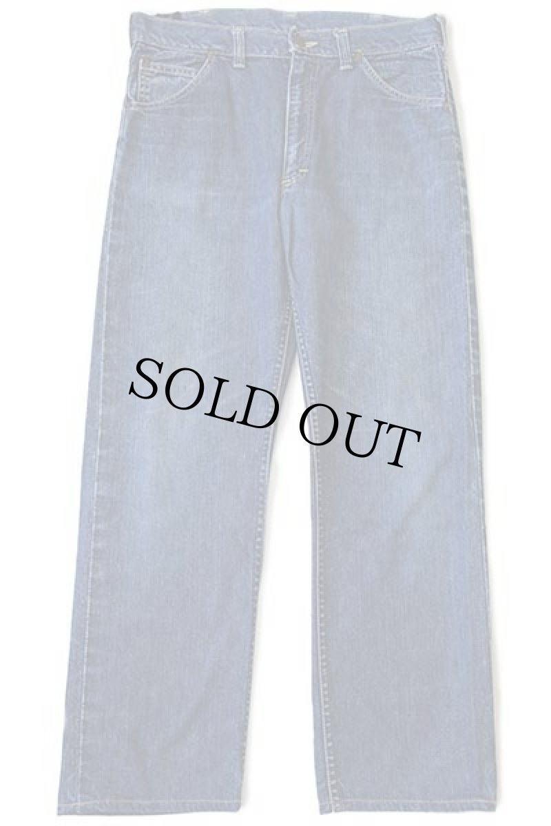 画像2: 60s USA製 Leeリー 101Z サイド黒タグ 耳付き デニムパンツ w33 (2)