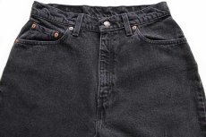 画像4: 90s USA製 Levi'sリーバイス 521 ブラック デニムパンツ 12 MED (4)