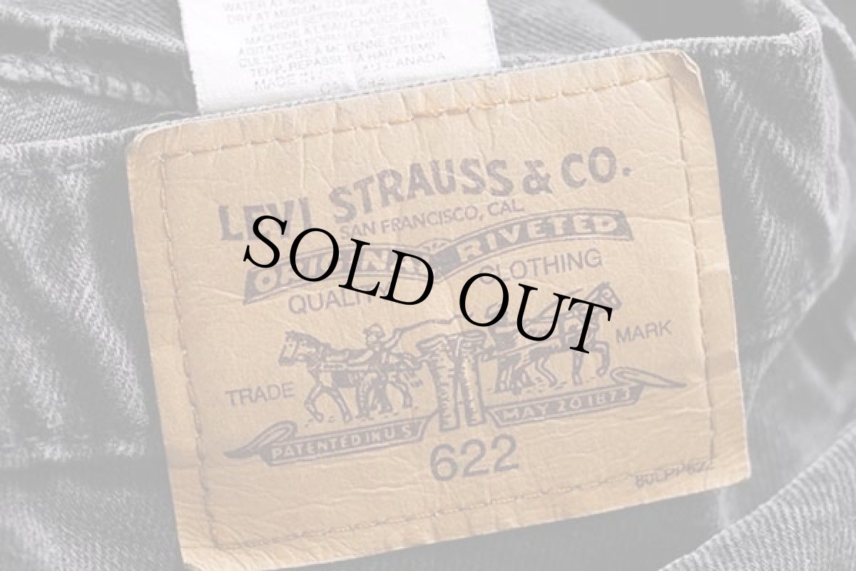 画像6: 90s カナダ製 Levi'sリーバイス 622 ブラック デニムパンツ 8 (6)