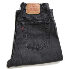 画像1: 90s USA製 Levi'sリーバイス 521 ブラック デニムパンツ 12 MED (1)