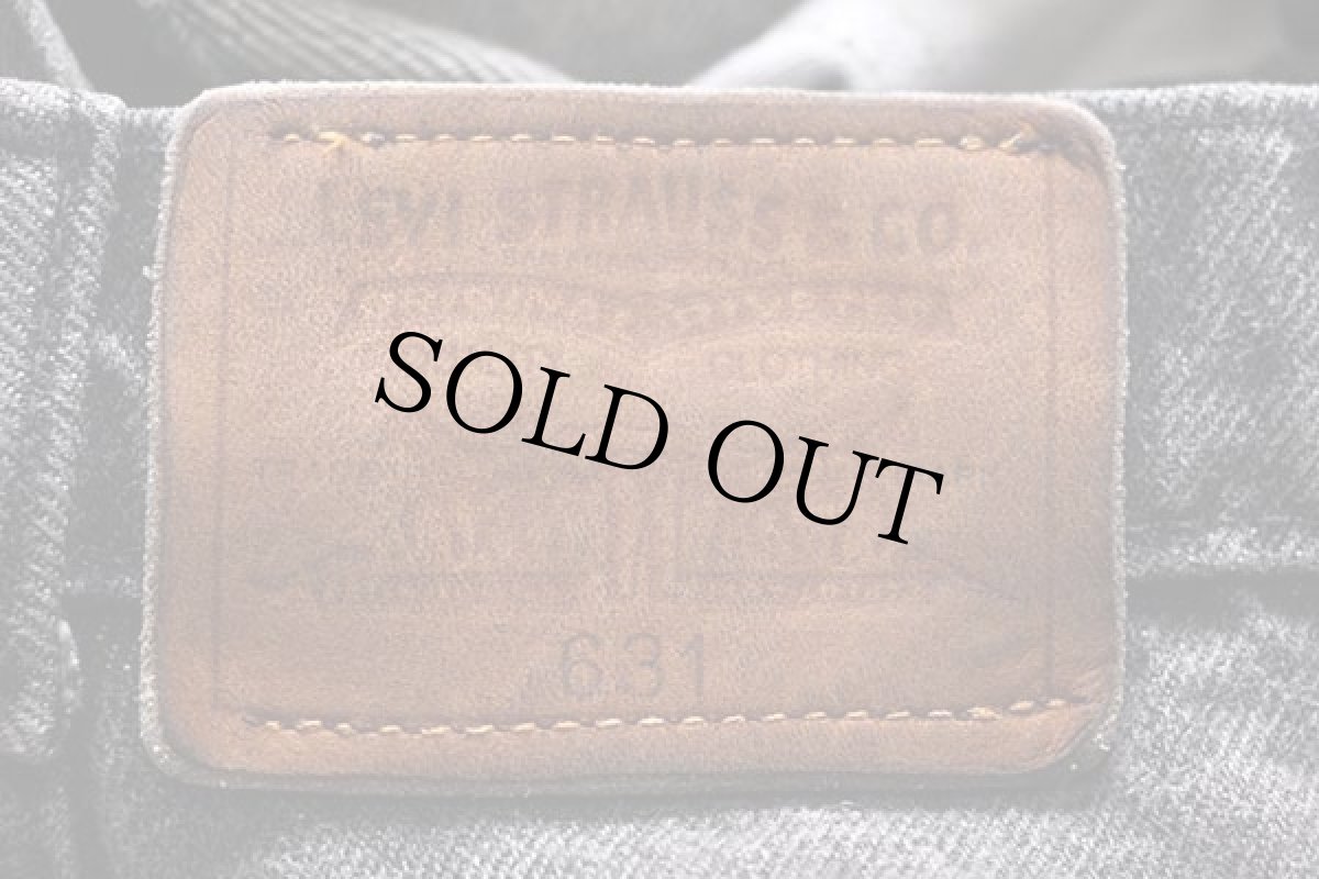 画像6: 80s カナダ製 Levi'sリーバイス 631 先染め ブラック デニムパンツ w32 (6)