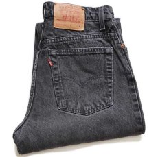 画像1: 90s USA製 Levi'sリーバイス 551 ブラック デニムパンツ 10 MED (1)