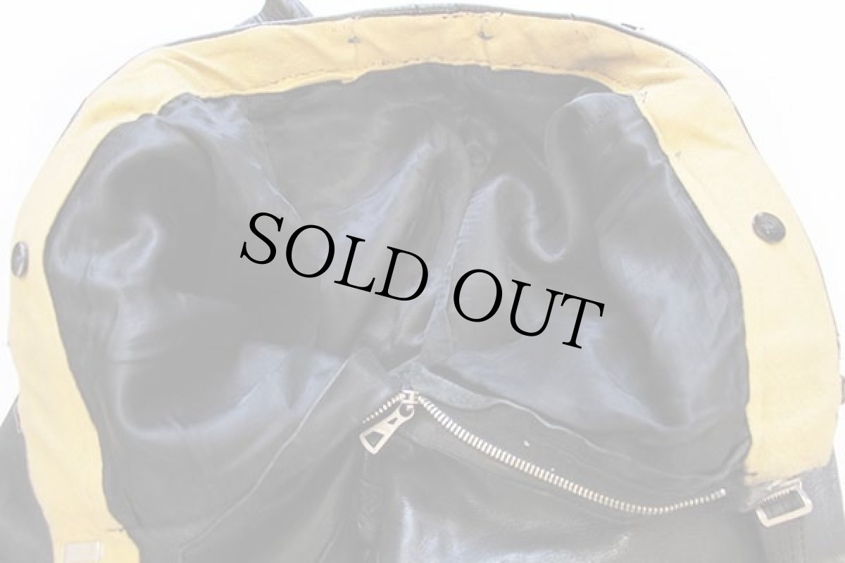 画像7: 70s HARRO レザーパンツ 黒 w33 (7)