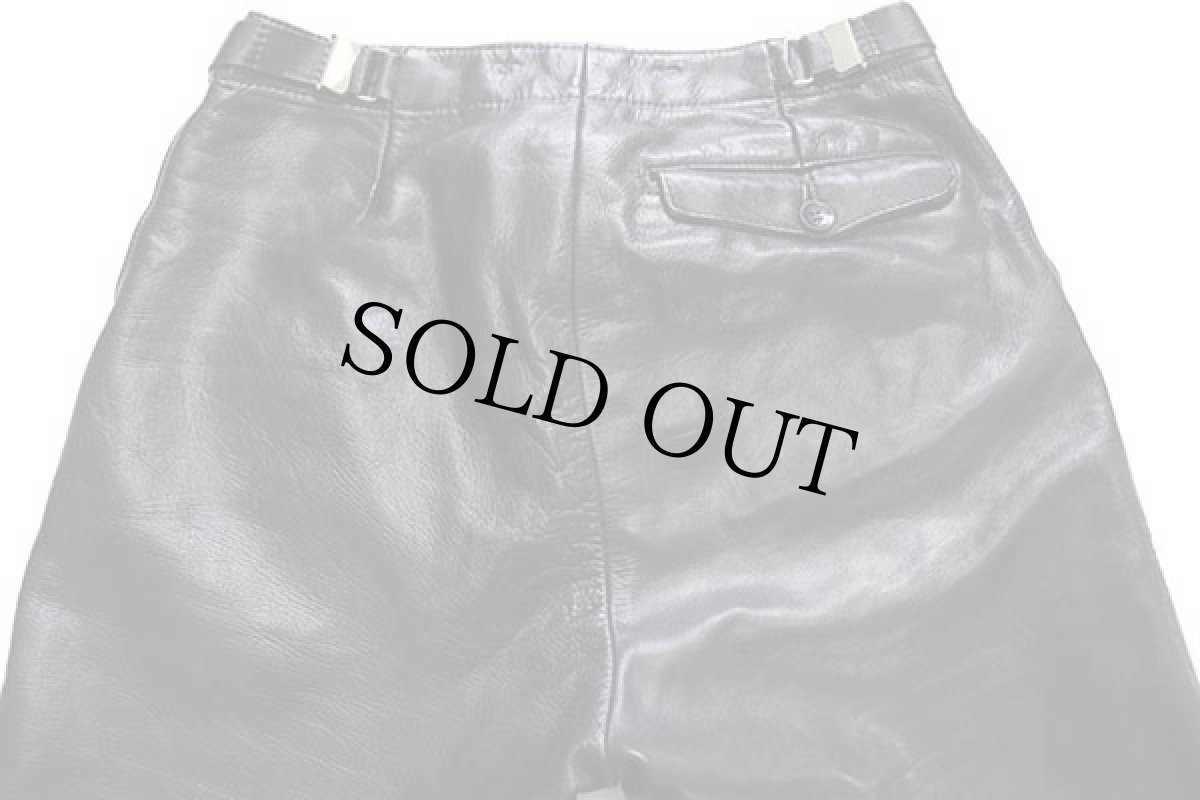 画像5: 70s HARRO レザーパンツ 黒 w33 (5)