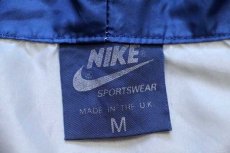 画像4: 80s 英国製 NIKEナイキ ワンポイント ツートン 切り替え ナイロンパーカー 紺×グレー M (4)