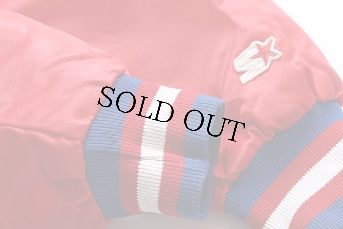 画像6: 90s STARTERスターター NHL MONTREAL CANADIENS パッチ付き キルティングライナー ナイロンスタジャン 赤 L (6)