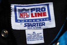 画像4: 00s STARTERスターター NFL CAROLINA PANTHERS ロゴ刺繍 プルオーバー 中綿入り ナイロンパーカー ボーイズXL (4)