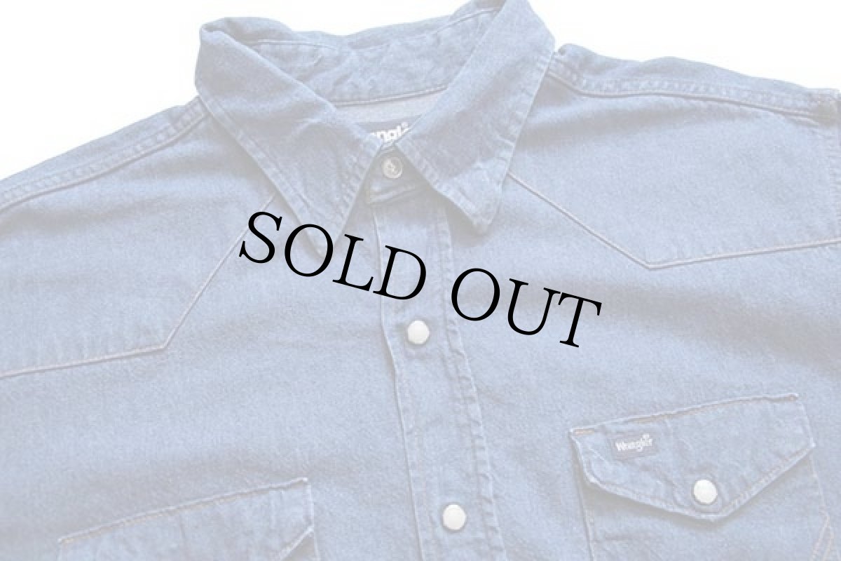 画像3: 80s USA製 Wranglerラングラー 70127MW デニム ウエスタンシャツ 17.5 (3)