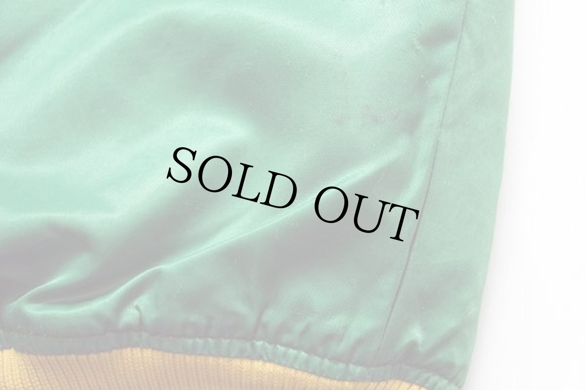 画像7: 90s Majestic NBA BOSTON CELTICS キルティングライナー ナイロンスタジャン 緑 (7)