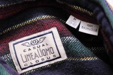 画像4: LINEA UOMO ラグ柄 コットン フランネルシャツ M (4)