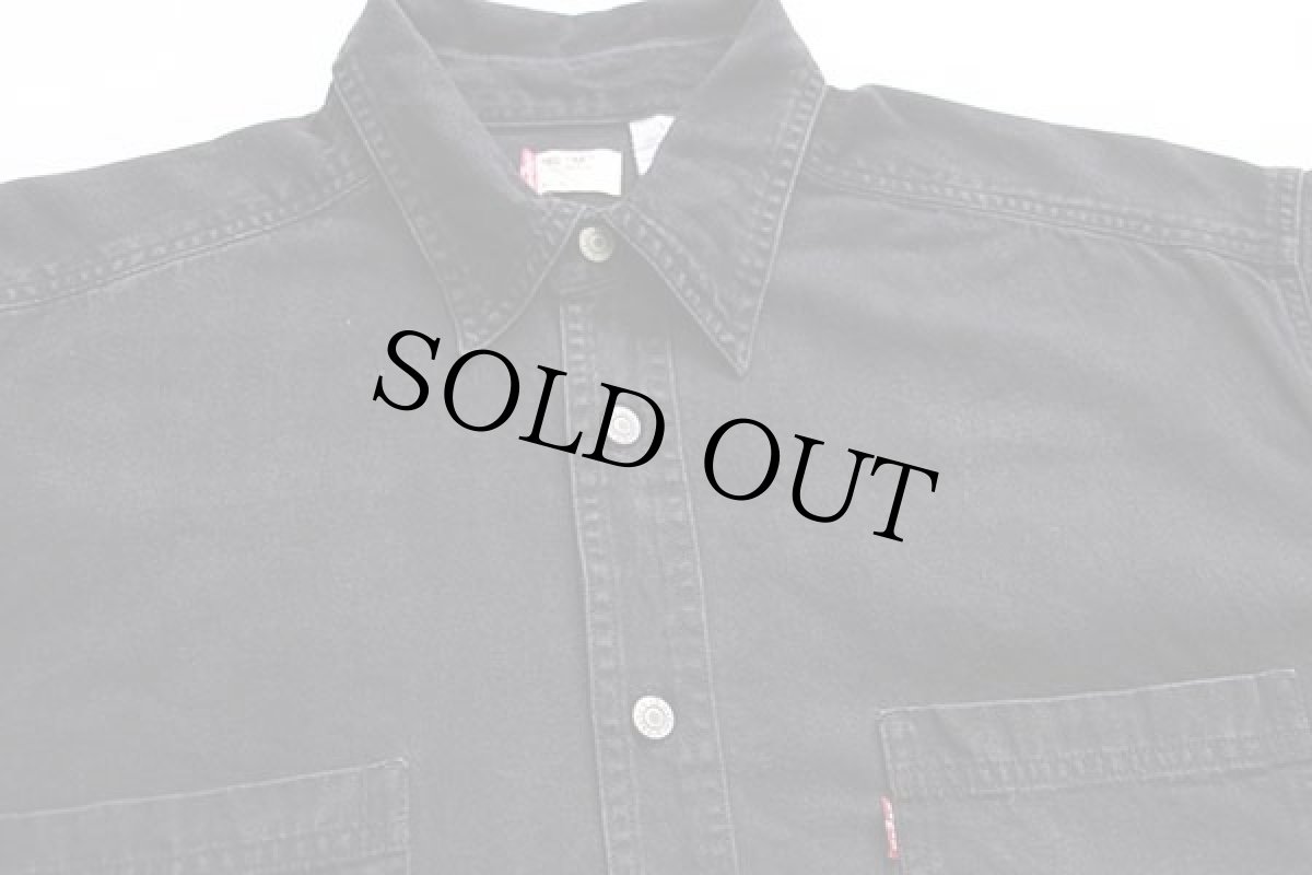 画像3: 00s Levi'sリーバイス ブラック デニムシャツ L (3)