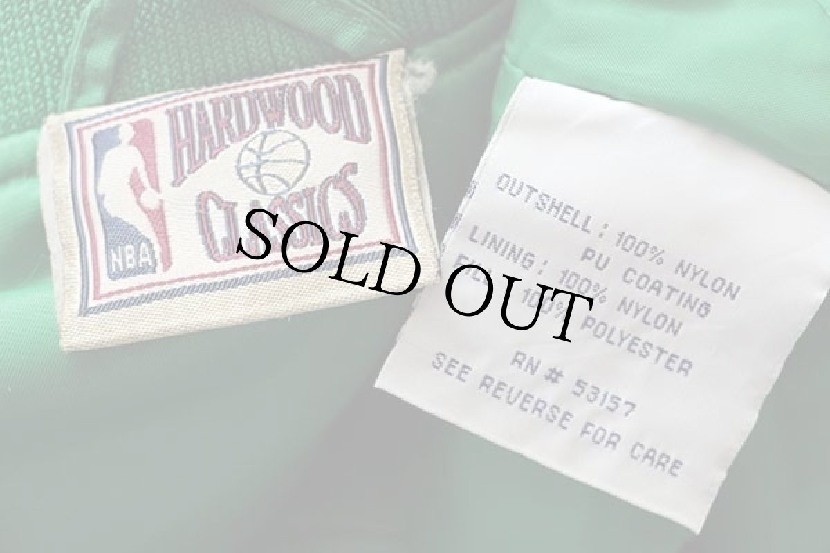 画像4: 90s Majestic NBA BOSTON CELTICS キルティングライナー ナイロンスタジャン 緑 (4)