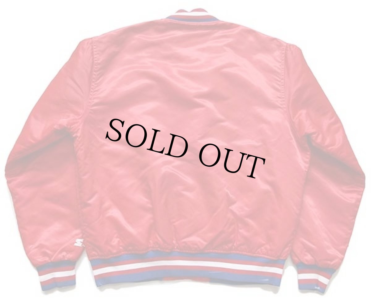 画像2: 90s STARTERスターター NHL MONTREAL CANADIENS パッチ付き キルティングライナー ナイロンスタジャン 赤 L (2)