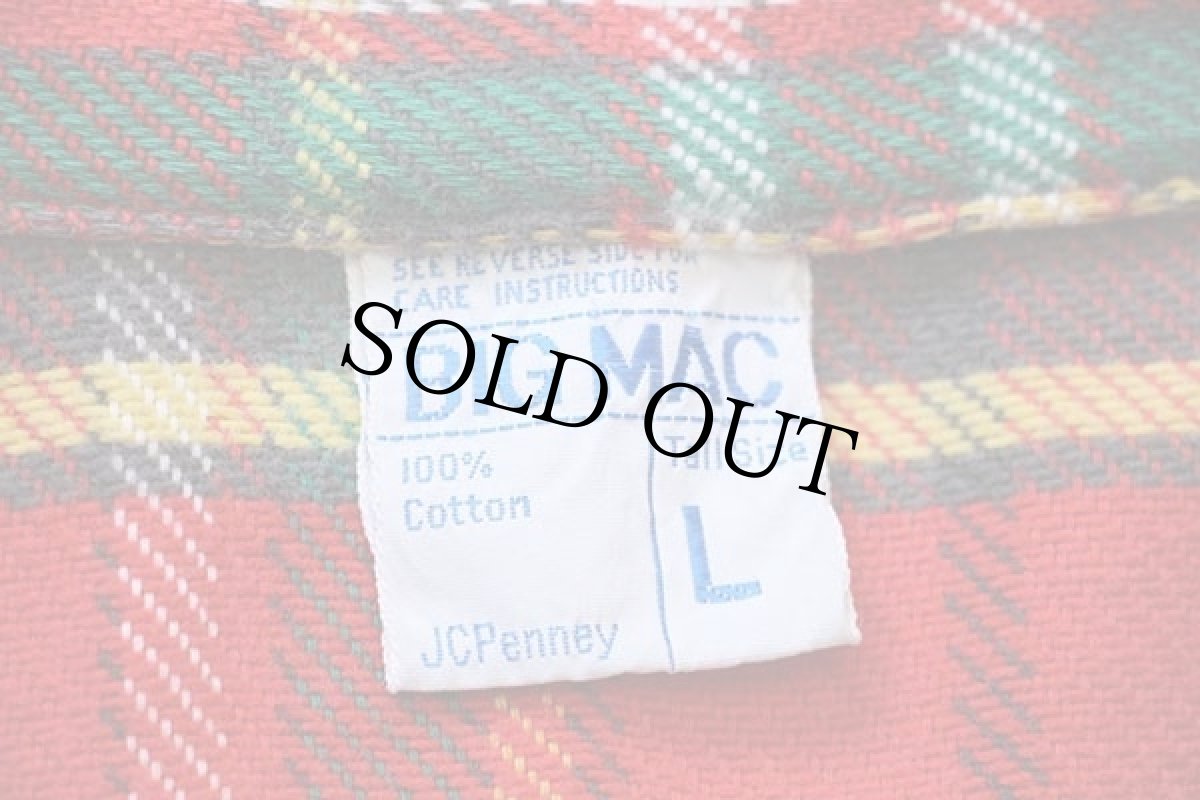 画像4: 70s JCPenney BIGMACビッグマック チェック コットン フランネルシャツ LT (4)