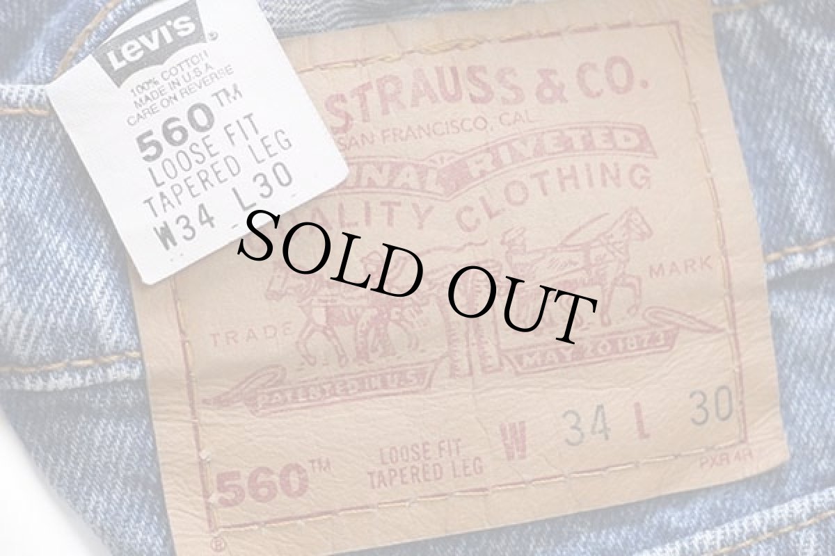 画像6: 90s USA製 Levi'sリーバイス 560 デニムパンツ w34 L30★18 (6)