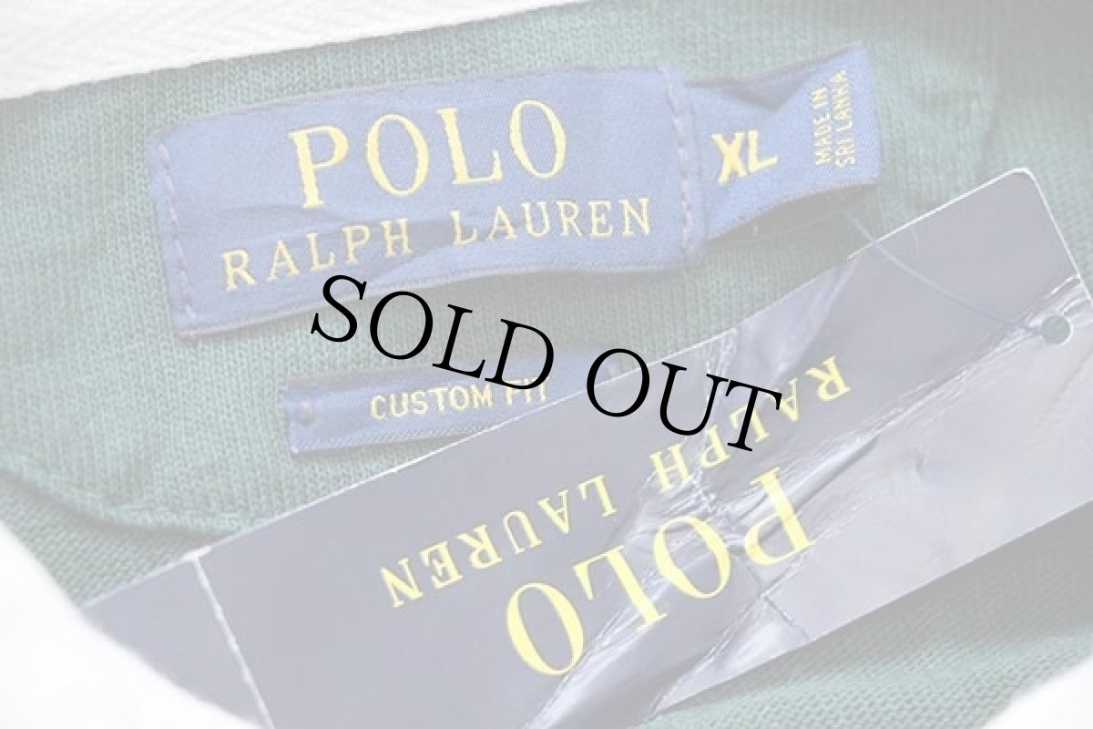 画像5: 未使用★ポロ ラルフローレン ワンポイント コットン ラガーシャツ 緑 XL (5)