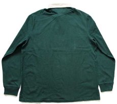 画像3: 未使用★ポロ ラルフローレン ワンポイント コットン ラガーシャツ 緑 XL (3)