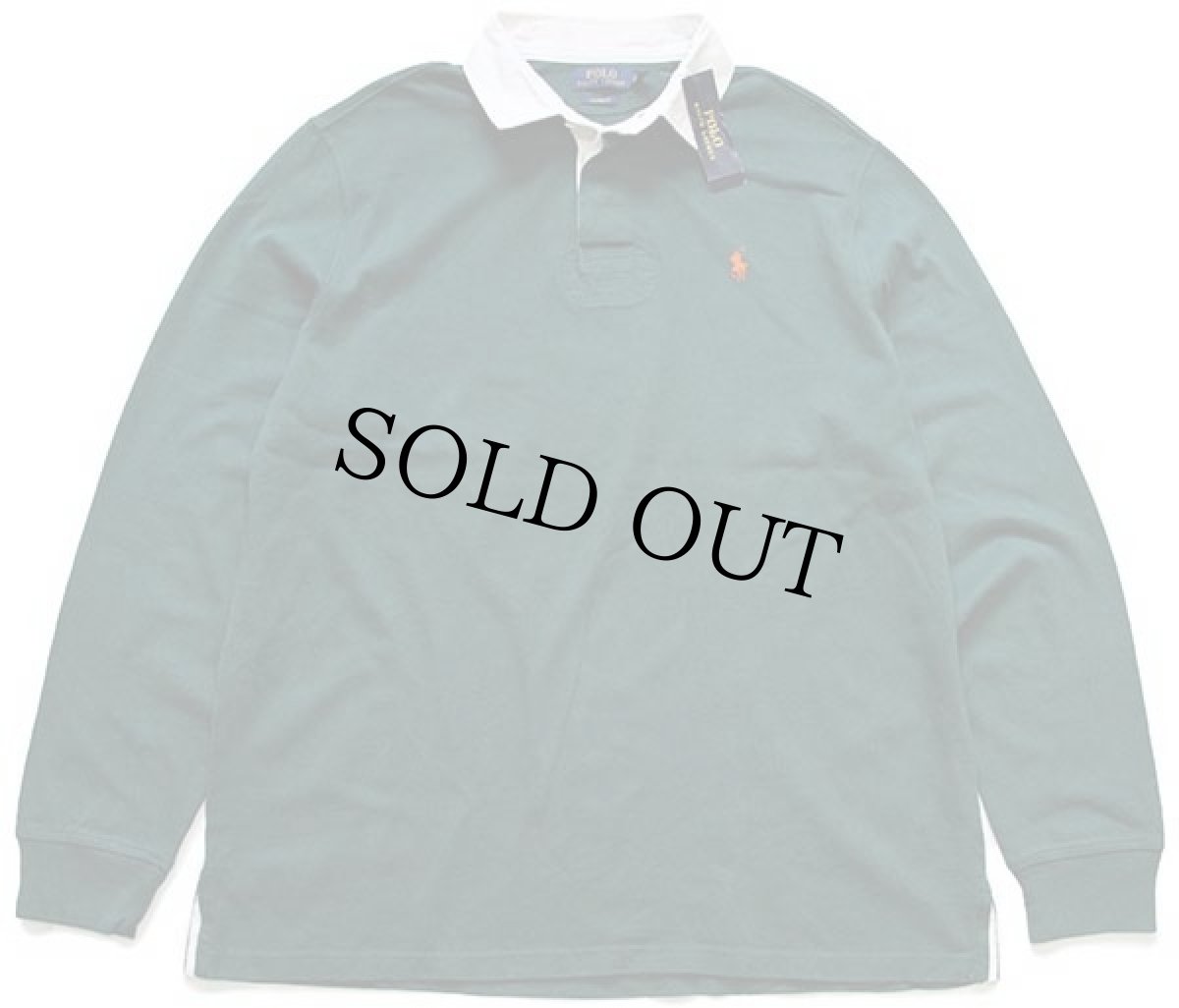 画像2: 未使用★ポロ ラルフローレン ワンポイント コットン ラガーシャツ 緑 XL (2)