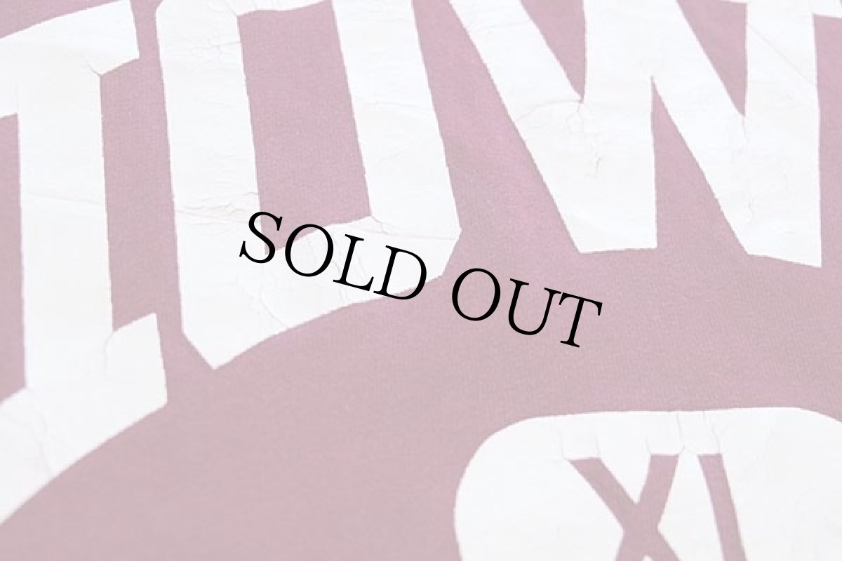 画像4: 90s USA製 IOWA ひび割れプリント スウェット ワインレッド XL (4)