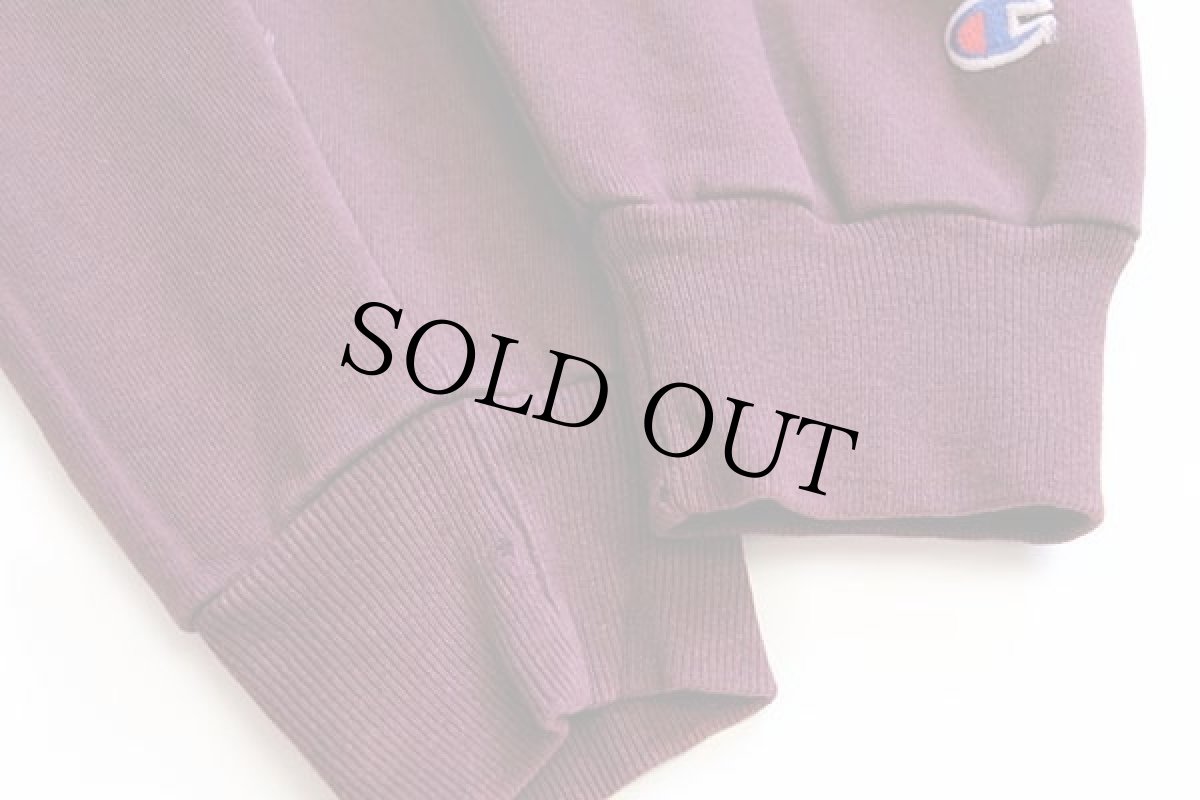 画像6: 90s メキシコ製 Championチャンピオン M.I.T. ひび割れプリント 前V スウェット バーガンディ XXL (6)