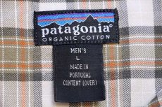 画像4: 90s ポルトガル製 patagoniaパタゴニア タータンチェック オーガニックコットンシャツ L (4)
