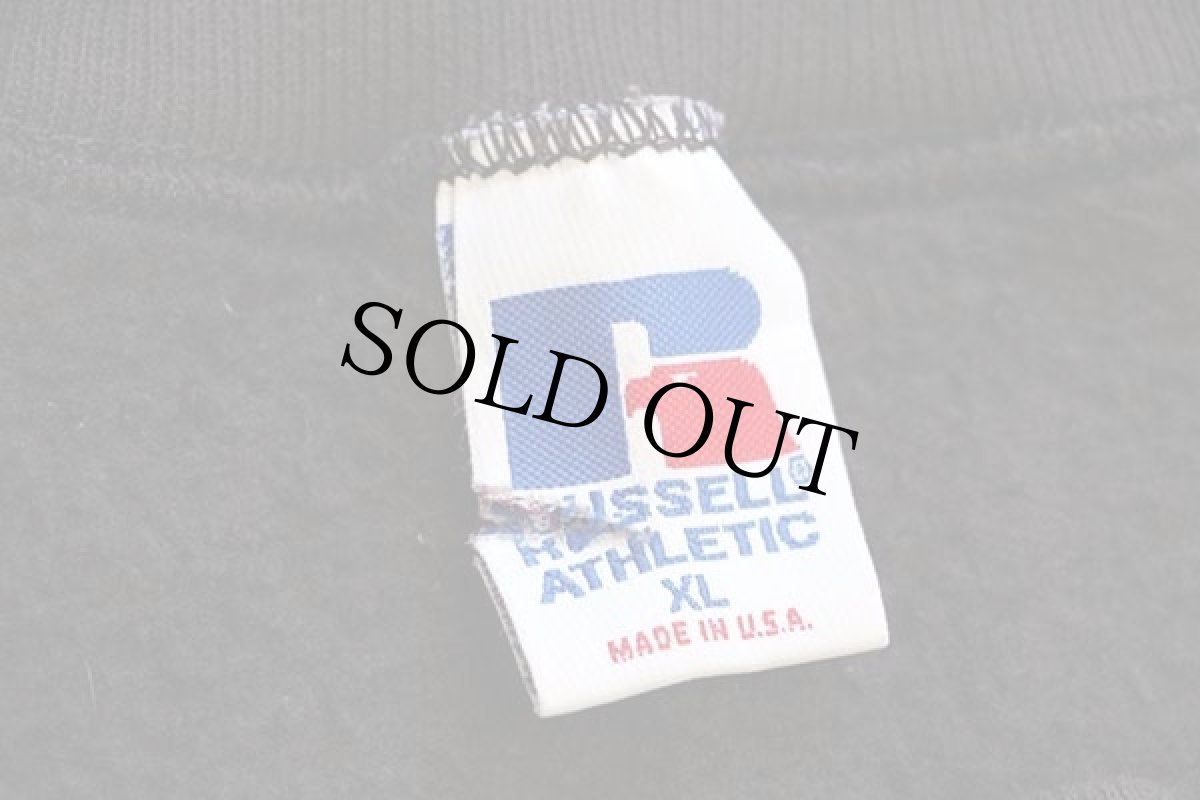 画像4: 90s USA製 RUSSELLラッセル LEHIGH 前V スウェット 焦げ茶 XL (4)