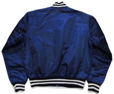 画像2: 90s USA製 STARTERスターター MLB New York Yankees ニューヨーク ヤンキース キルティングライナー ナイロンスタジャン 紺 L (2)