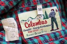 画像4: イタリア製 Columbus チェック 織り柄 コットン ネルシャツ M (4)