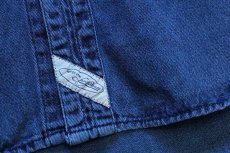 画像5: 90s Levi'sリーバイス カラーデニムシャツ 紺 L (5)