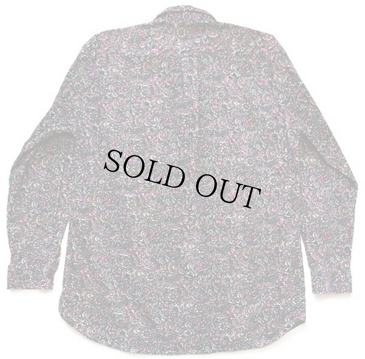 画像2: 90s COLORE フラワー 総柄 コットン プリントコーデュロイシャツ M (2)