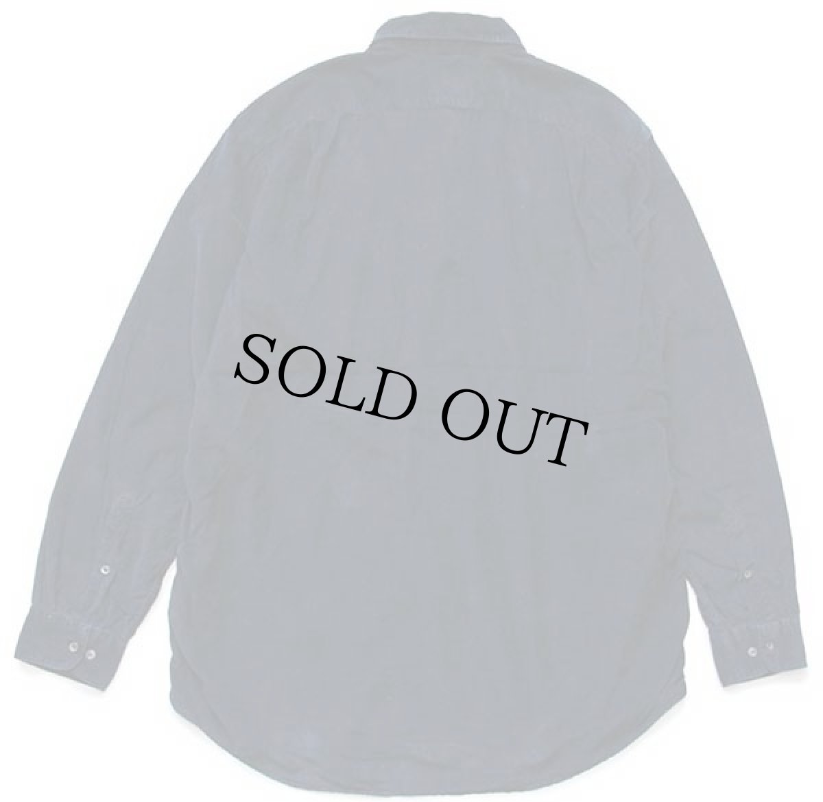 画像2: 90s LACOSTEラコステ ワンポイント ボタンダウン コットン コーデュロイシャツ 黒 42 (2)