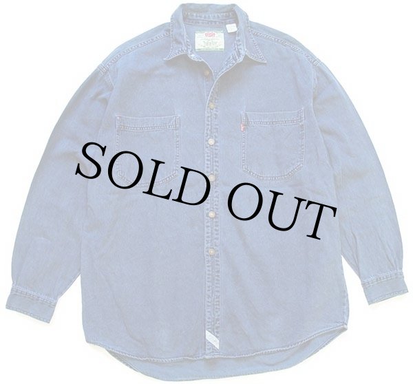 90s Levi'sリーバイス カラーデニムシャツ 紺 L - Sixpacjoe Web