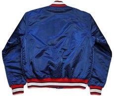 画像2: 90s USA製 STARTERスターター MLB Atlanta Braves キルティングライナー ナイロンスタジャン 紺 XL (2)