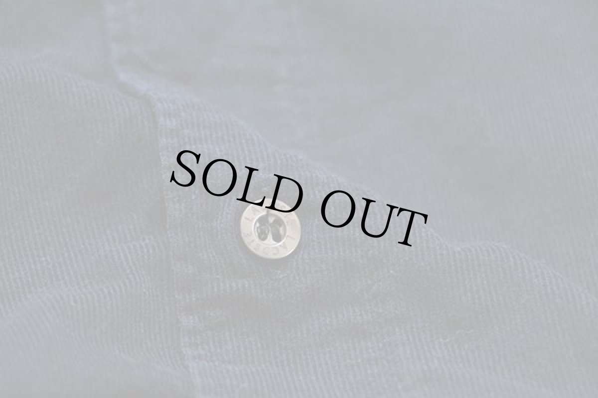 画像5: 90s LACOSTEラコステ ワンポイント ボタンダウン コットン コーデュロイシャツ 黒 42 (5)