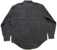 画像2: 90s Levi'sリーバイス ブラック デニムシャツ L (2)