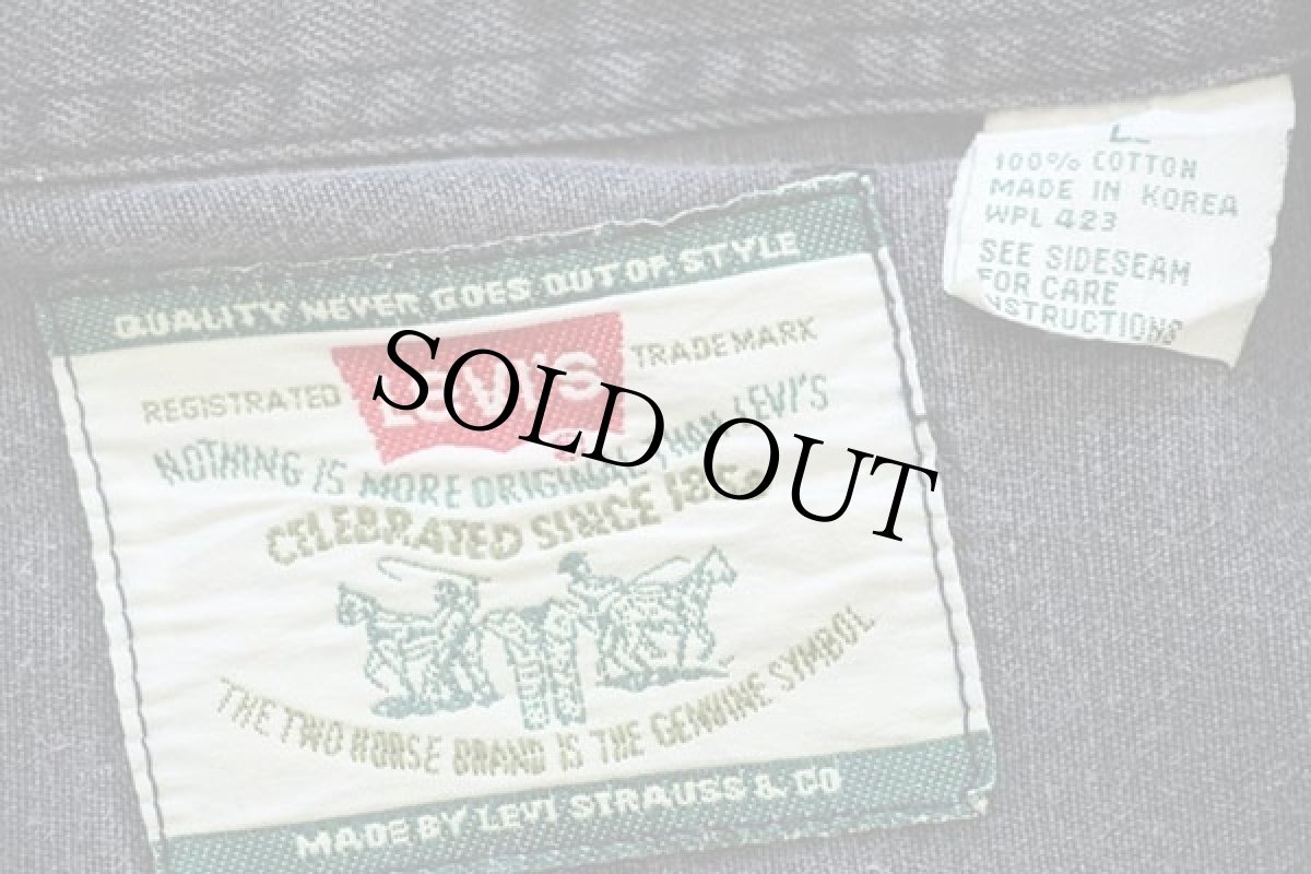 画像4: 90s Levi'sリーバイス ブラック デニムシャツ L (4)