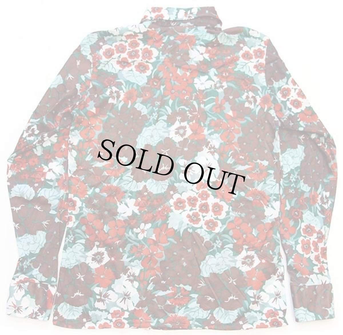 画像2: 70s MONTGOMERY WARD 花柄 ポリエステルシャツ M (2)