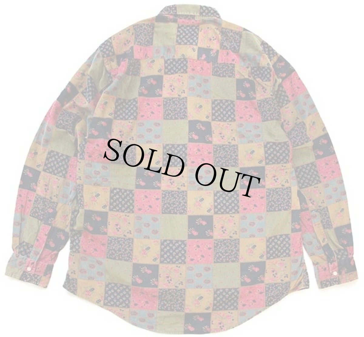 画像2: THE GOLF CLUB 小花柄 パッチワーク柄 コットン プリントコーデュロイシャツ XL (2)