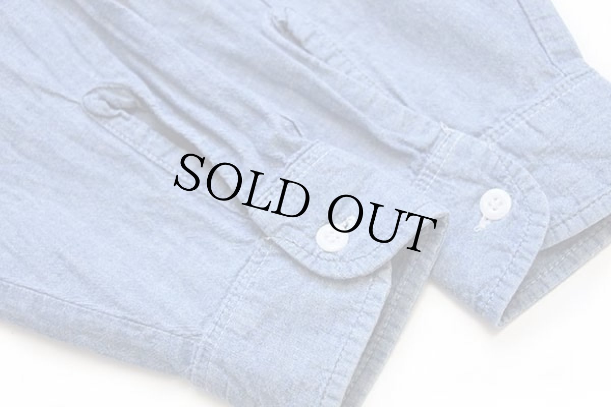 画像5: 80s UNKNOWN コットン シャンブレーシャツ (5)