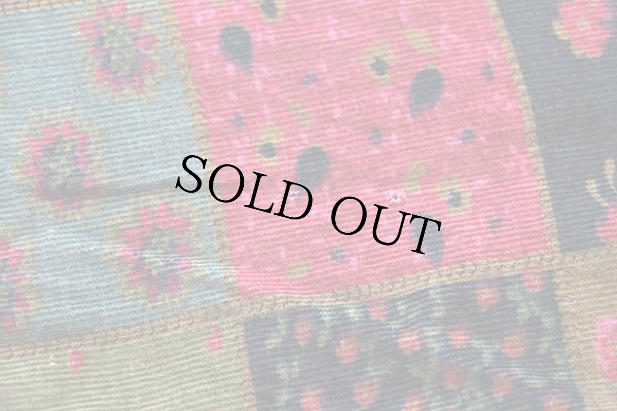 画像6: THE GOLF CLUB 小花柄 パッチワーク柄 コットン プリントコーデュロイシャツ XL (6)