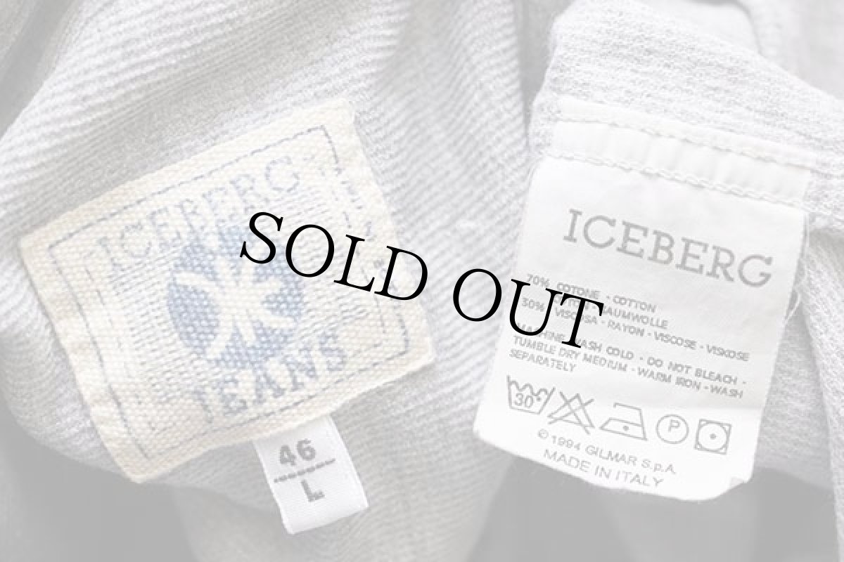 画像5: イタリア製 ICEBERG JEANS アート刺繍 コーデュロイシャツ グレー L (5)