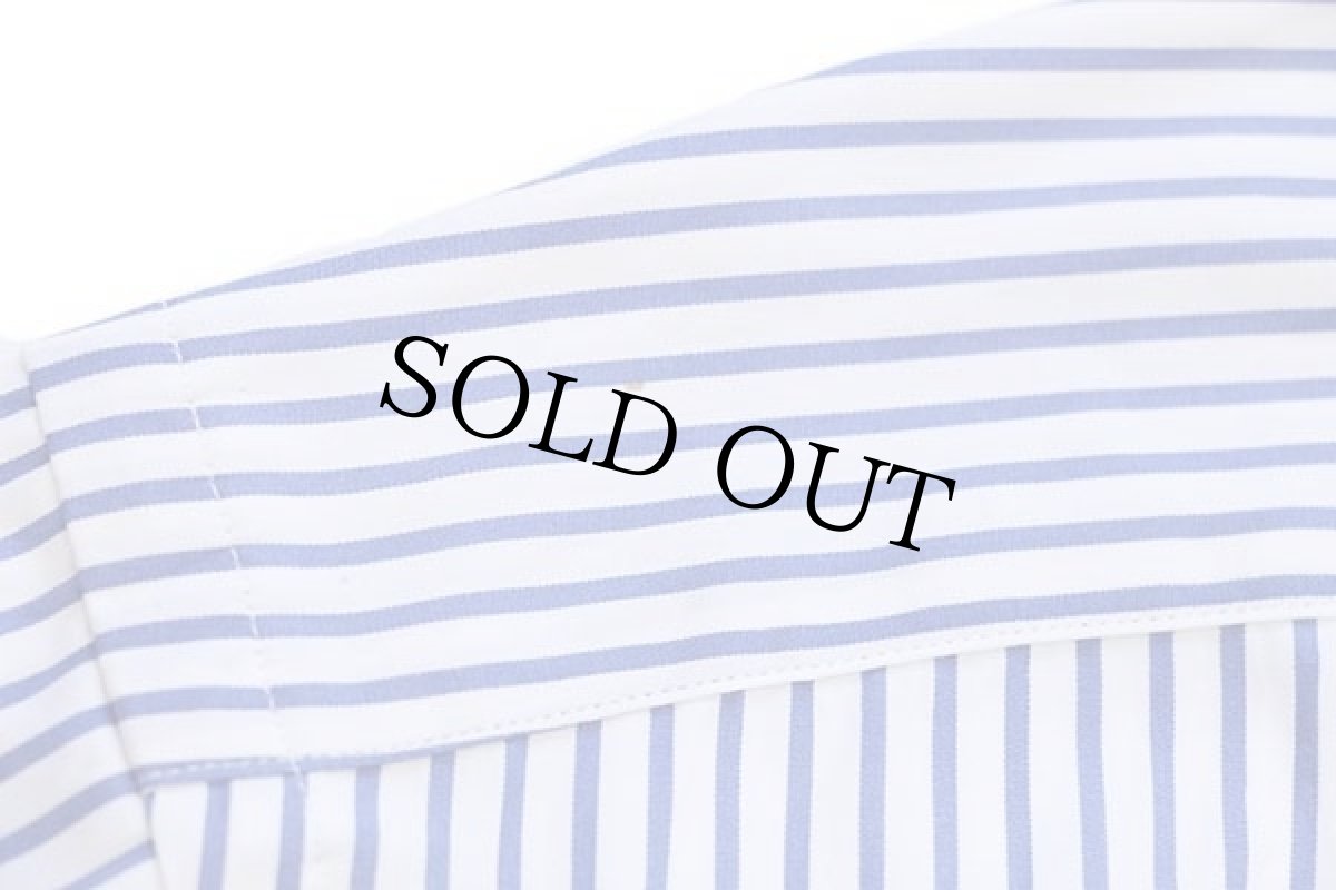 画像7: デッドストック★ラルフローレン ストライプ ボタンダウン コットンシャツ サックス×白 17.5 (7)